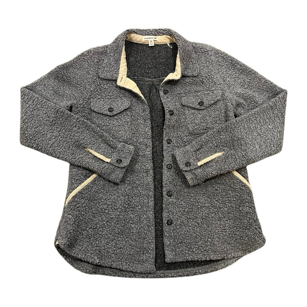 Toad & Co Boxcan Sherpa Overshirt Jacket Fuzzy Size Medium